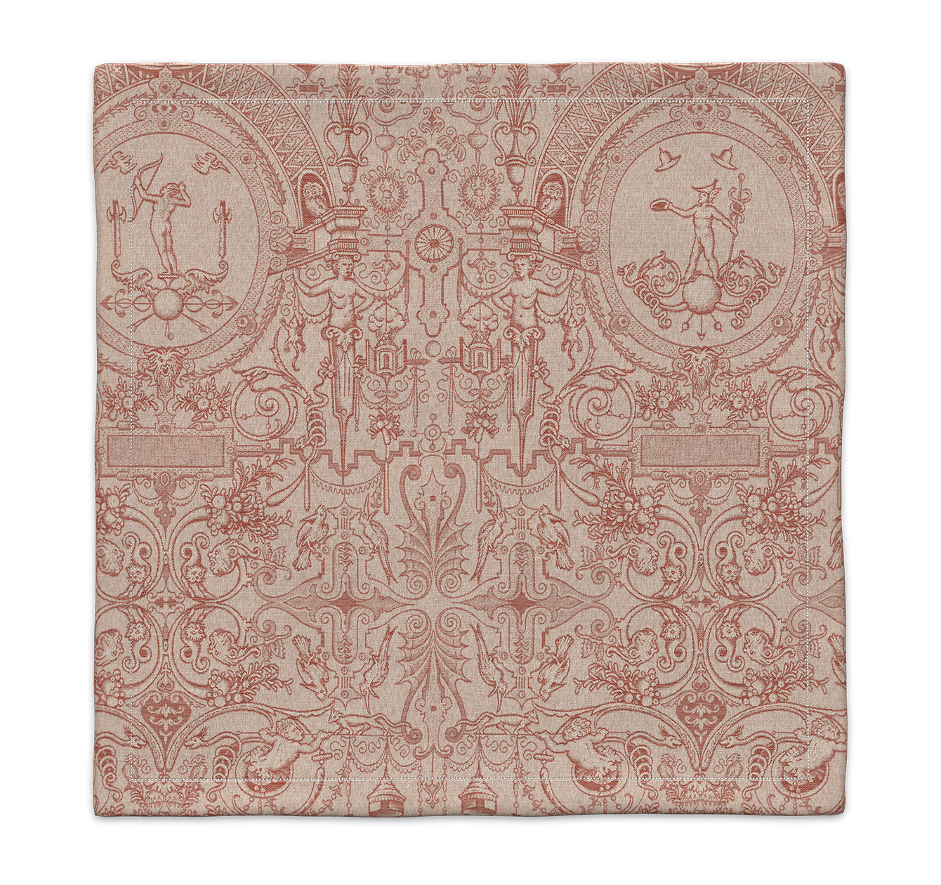 Serviette Cartouche aus Reinleinen von Leitner Leinen